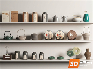 Tea Set 3D Model